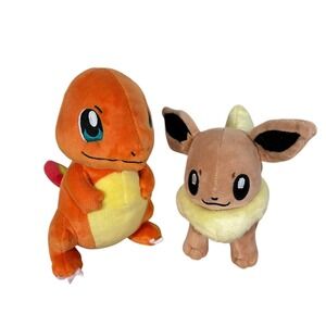 Pocket Monsters PP119 Plush Charmander & Eevee Pokémon Center 2012 6" Plush Toys